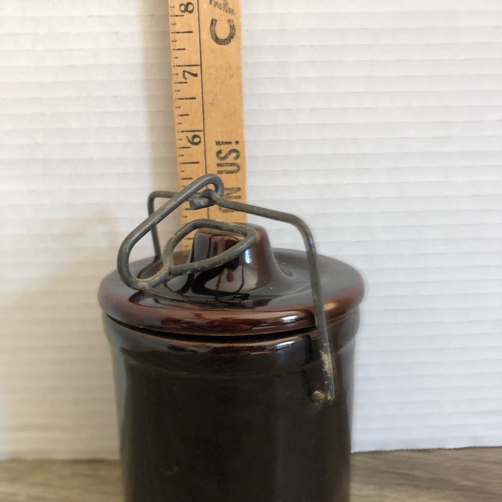 Vtg Stoneware Crock with Bail Lock - Picture 8 of 14